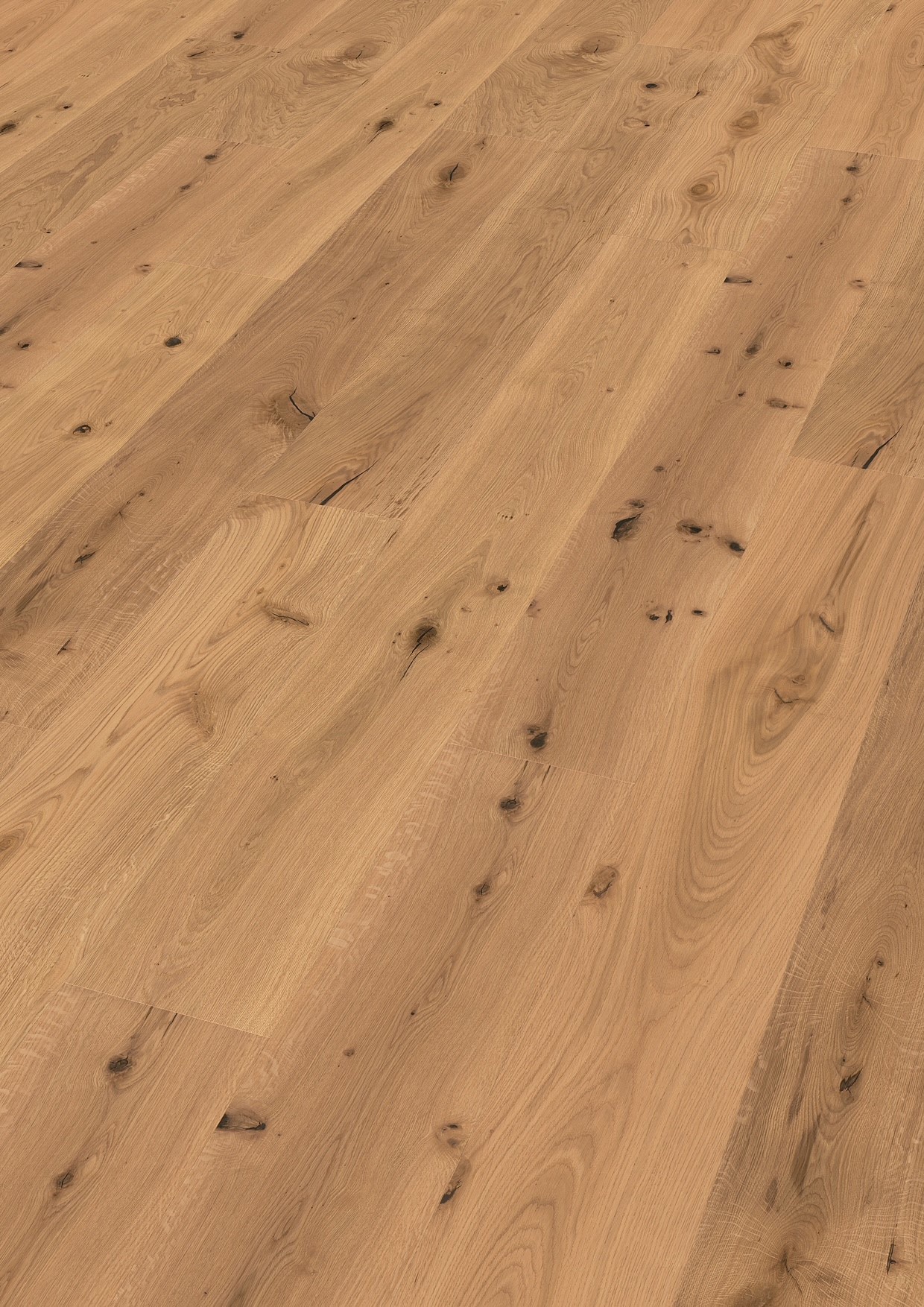 PERSEUS® BASIC 3-Schicht Fertigparkett LHD 4V Eiche Rustikal Astig Natur XL gebürstet geölt 2200 x 260 x 15mm