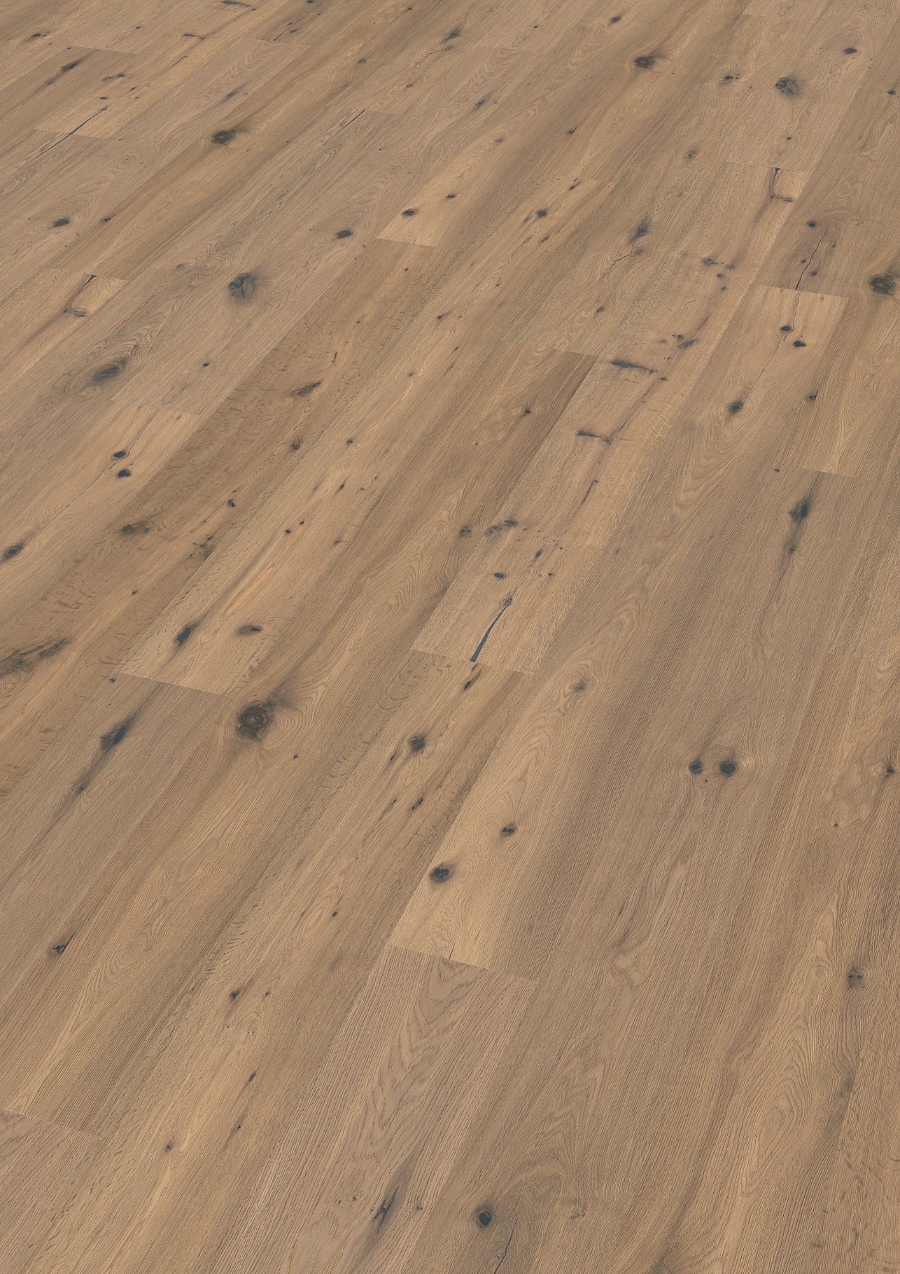 PERSEUS® BASIC 3-Schicht Fertigparkett LHD 4V Eiche Markant Rauchweiss gebürstet geölt 1900 x 189 x 14mm