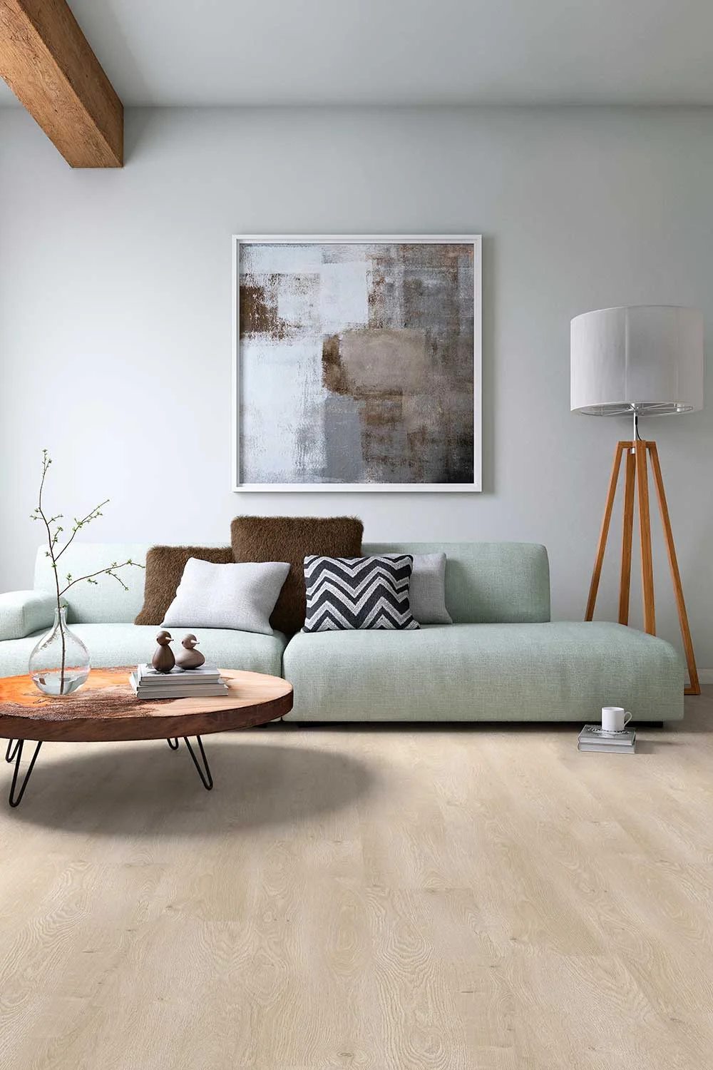 Unilin Laminat Landhaus Dielen LOC FLOOR + AQUA Eiche geräuchert hellgrau 1261 x 192 x 8mm – Bild 2