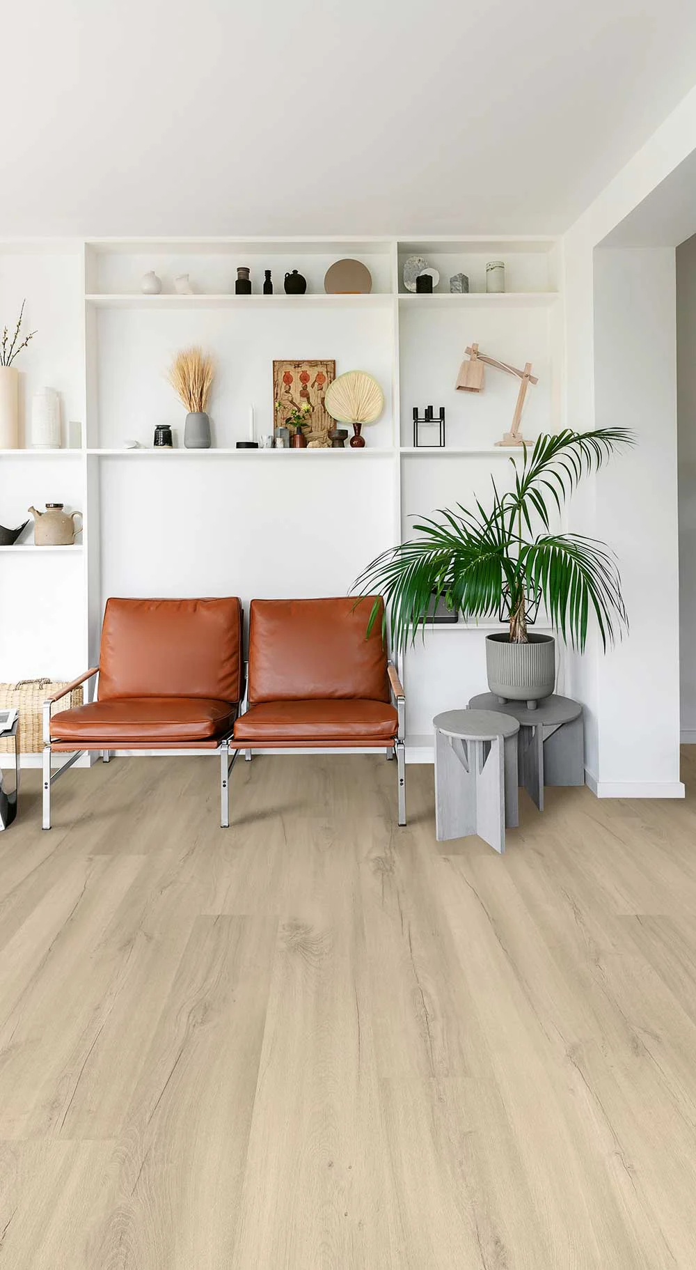 Unilin Laminat Landhaus Dielen LOC FLOOR + BASIC Blitz Eiche beige 1261 x 192 x 7mm – Bild 2