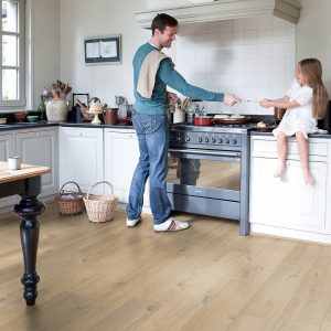 QS HYDRO SEAL Naturboden Impressive 4V wasserfest Eiche Soft Warm Grau 1380 x 190 x 8mm