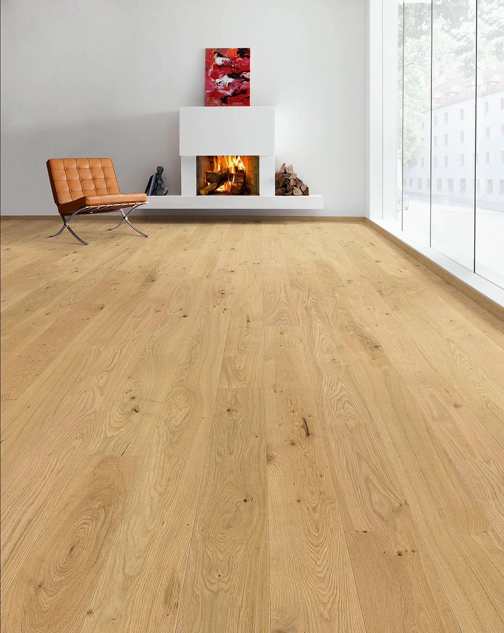 PERSEUS® CLASSIC 3-Schicht Fertigparkett 5G LHD 2V Eiche Hell Lebendig Str. Naturgeölt 2200 x 180 x 12mm – Bild 2